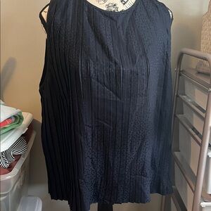 Banana Republic Navy Sleeveless Blouse